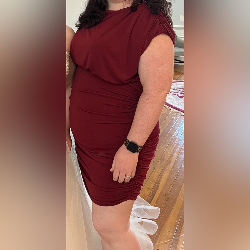 Elegant Burgundy Dress